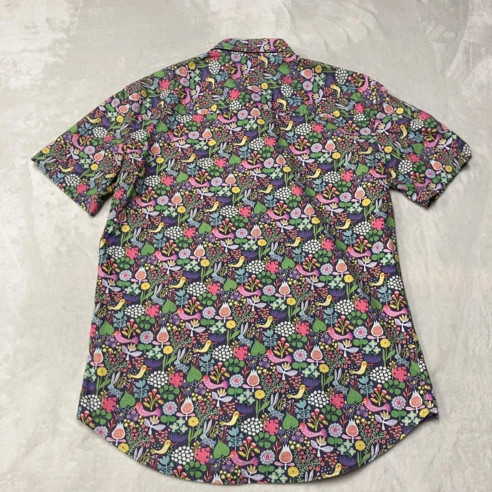 Lot of 2 Wil Stiles LIMITED EDITION Button Down Shirt Colorful Floral Mod Men XL